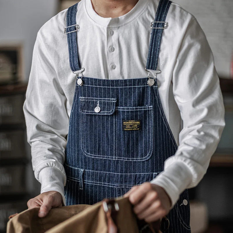 Salopette indigo pour homme, confort et durabilité