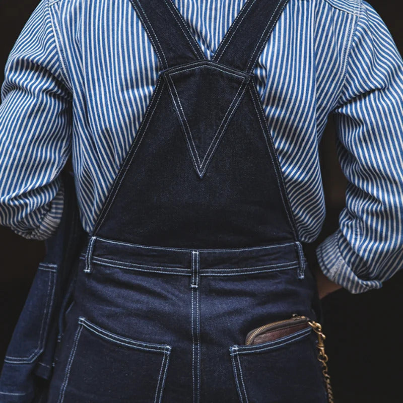 Salopette indigo pour homme, confort et durabilité