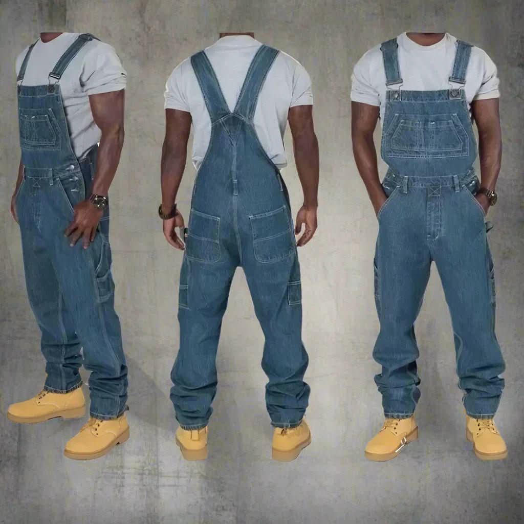 Salopette pour homme avec empiècements et poches fonctionnelles