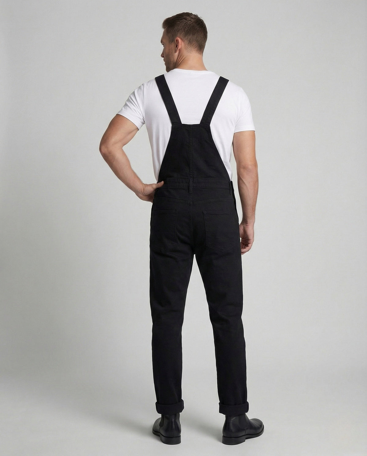 Salopette slim en sergé de coton pour homme