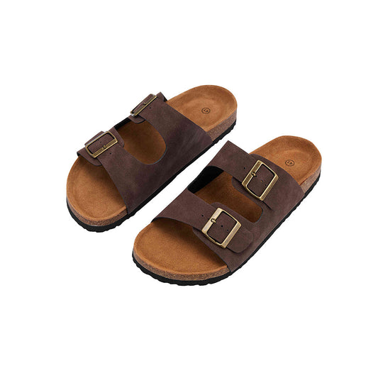 Sandales classiques à brides - noir, marron ou beige