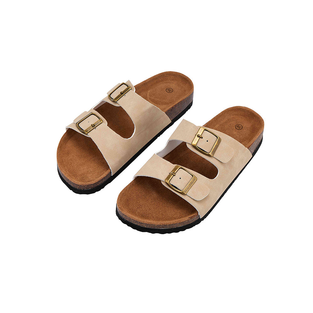 Sandales classiques à brides - noir, marron ou beige