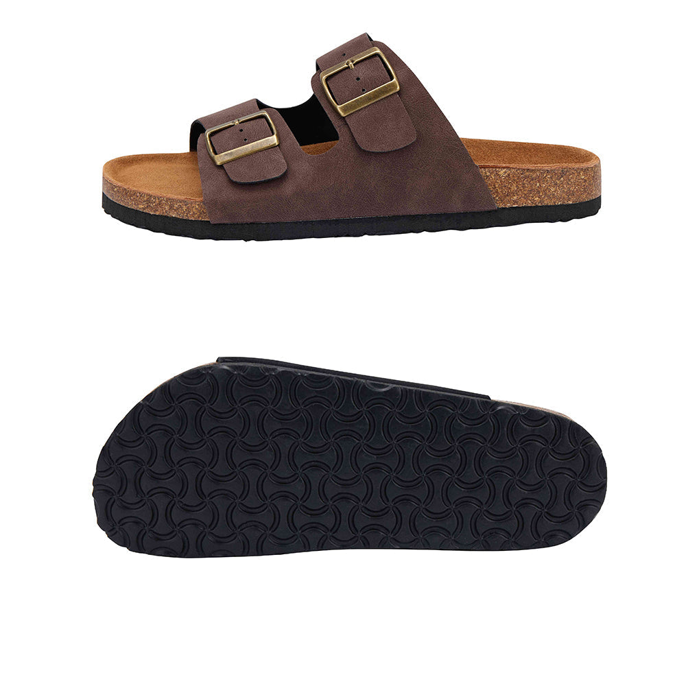Sandales classiques à brides - noir, marron ou beige