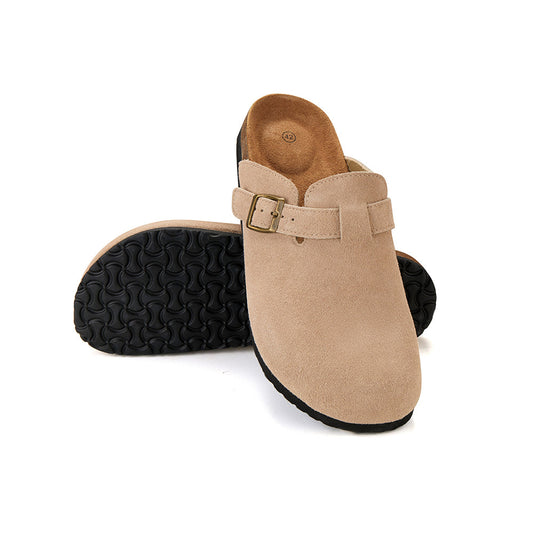 Sandales classiques liège à bout fermé, confort et style