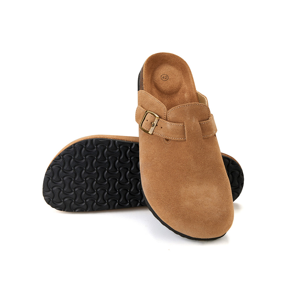 Sandales classiques liège à bout fermé, confort et style