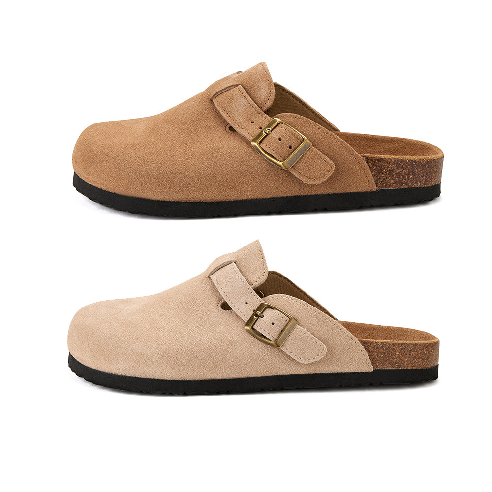 Sandales classiques liège à bout fermé, confort et style
