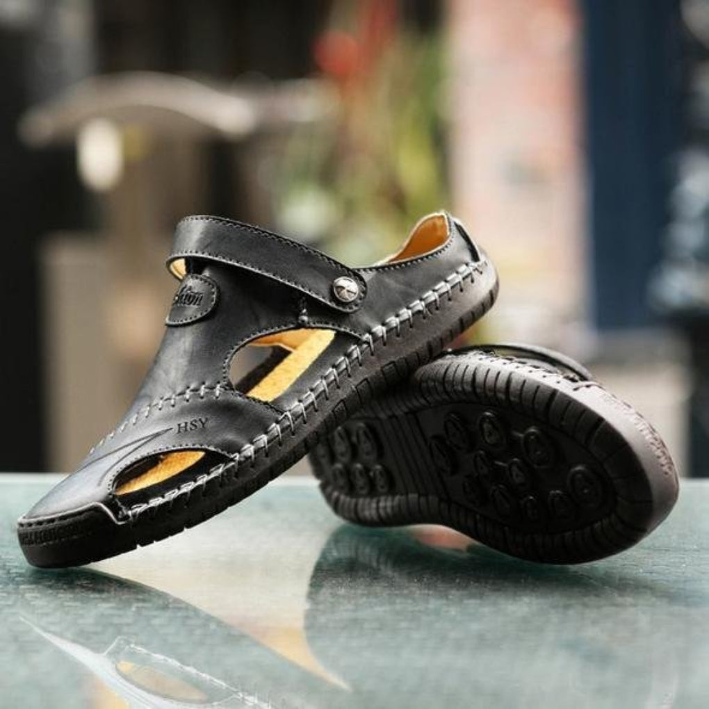 Sandales en cuir respirant pour homme