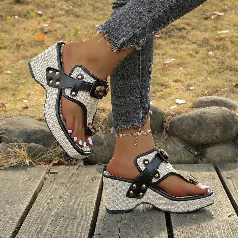 Sandales femme plateforme à talon