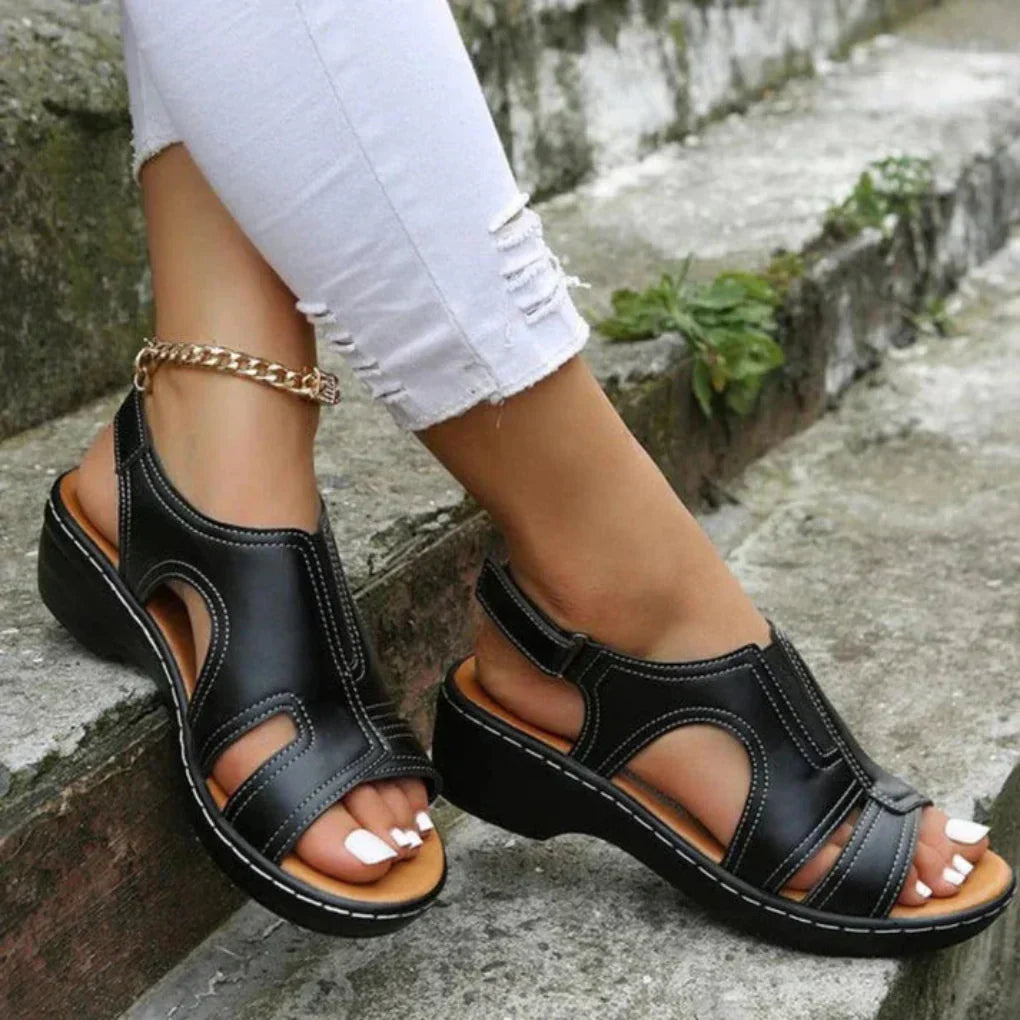 Sandales orthopédiques confortables à bout ouvert