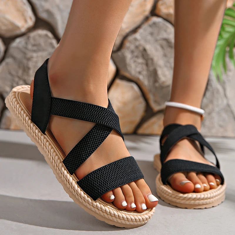 Sandales orthopédiques femme à lanières croisées