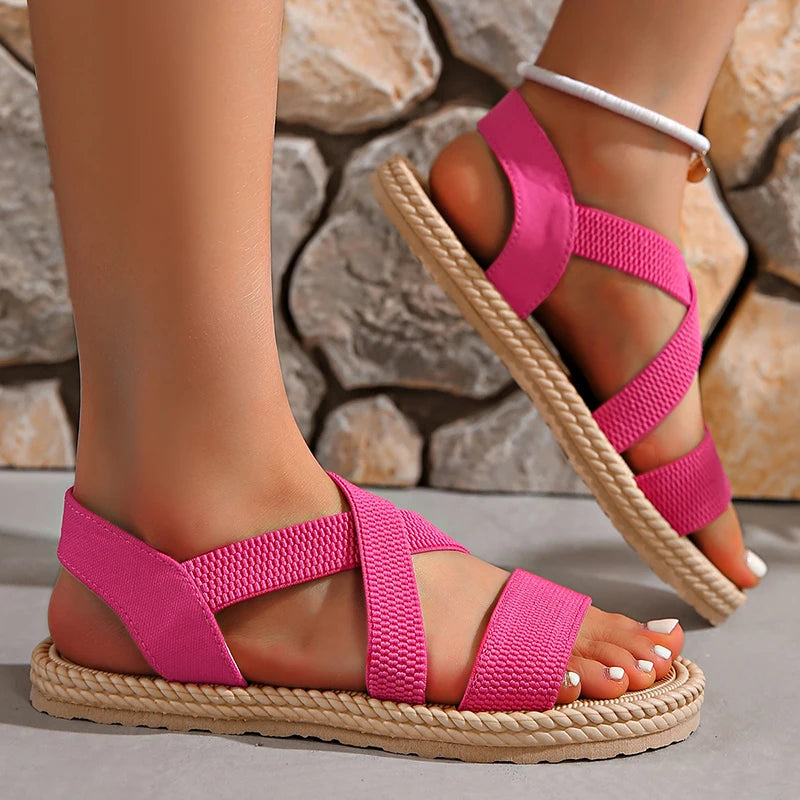 Sandales orthopédiques femme à lanières croisées