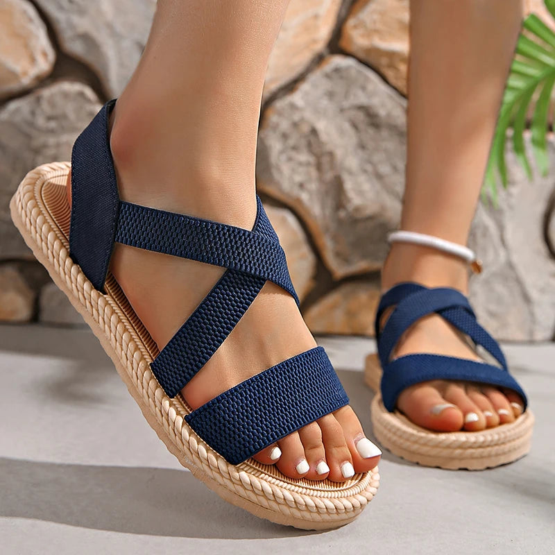 Sandales orthopédiques femme à lanières croisées