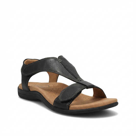 Sandales orthopédiques femme design T-strap à fermeture réglable