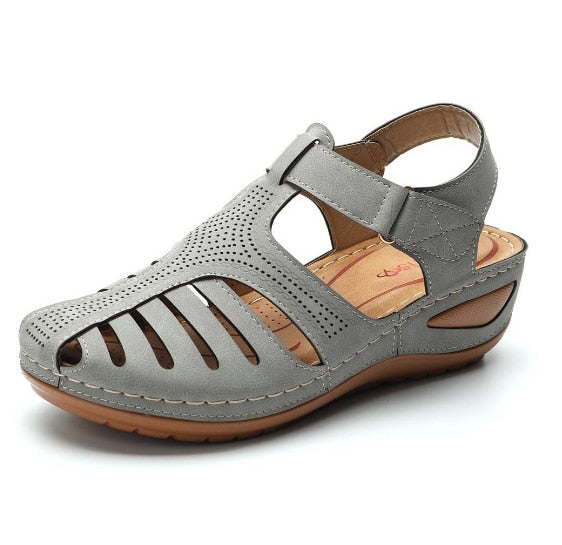 Sandales rétro orthopédiques en cuir