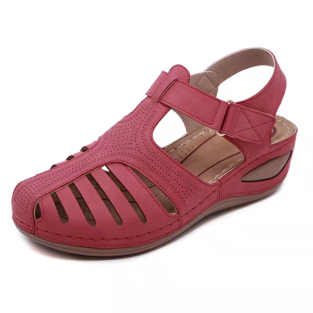 Sandales rétro orthopédiques en cuir