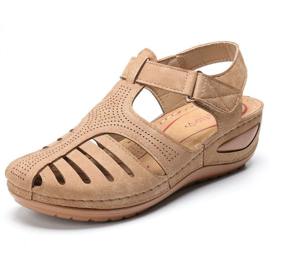 Sandales rétro orthopédiques en cuir