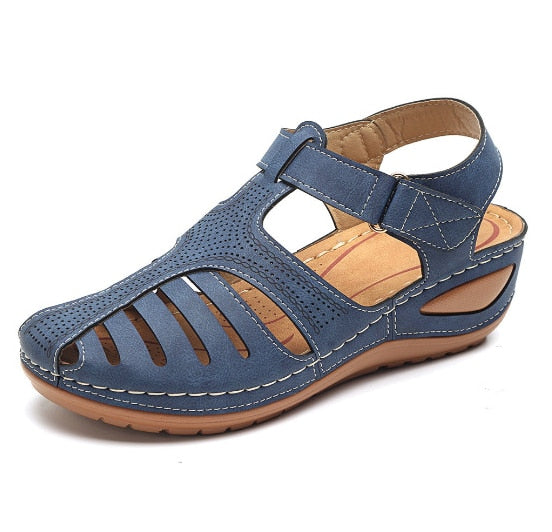 Sandales rétro orthopédiques en cuir