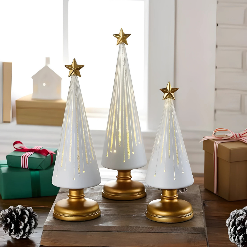 Sapins de Noël en verre LED lumineux