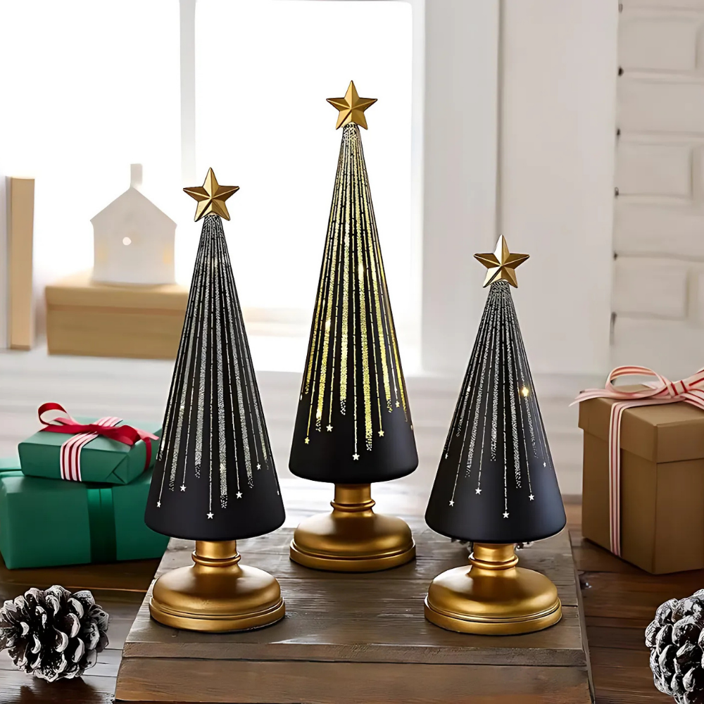 Sapins de Noël en verre LED lumineux