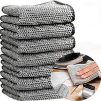 ScrubMaster - Chiffon multifonction en fil d’acier, réutilisable et efficace