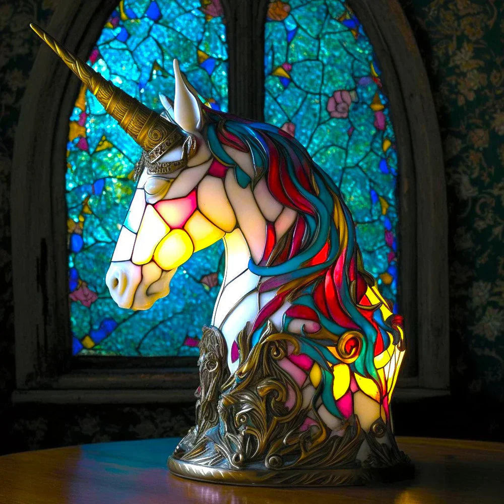 Sculptural Glass Lamp with Animal Motifs in Subtle Light
