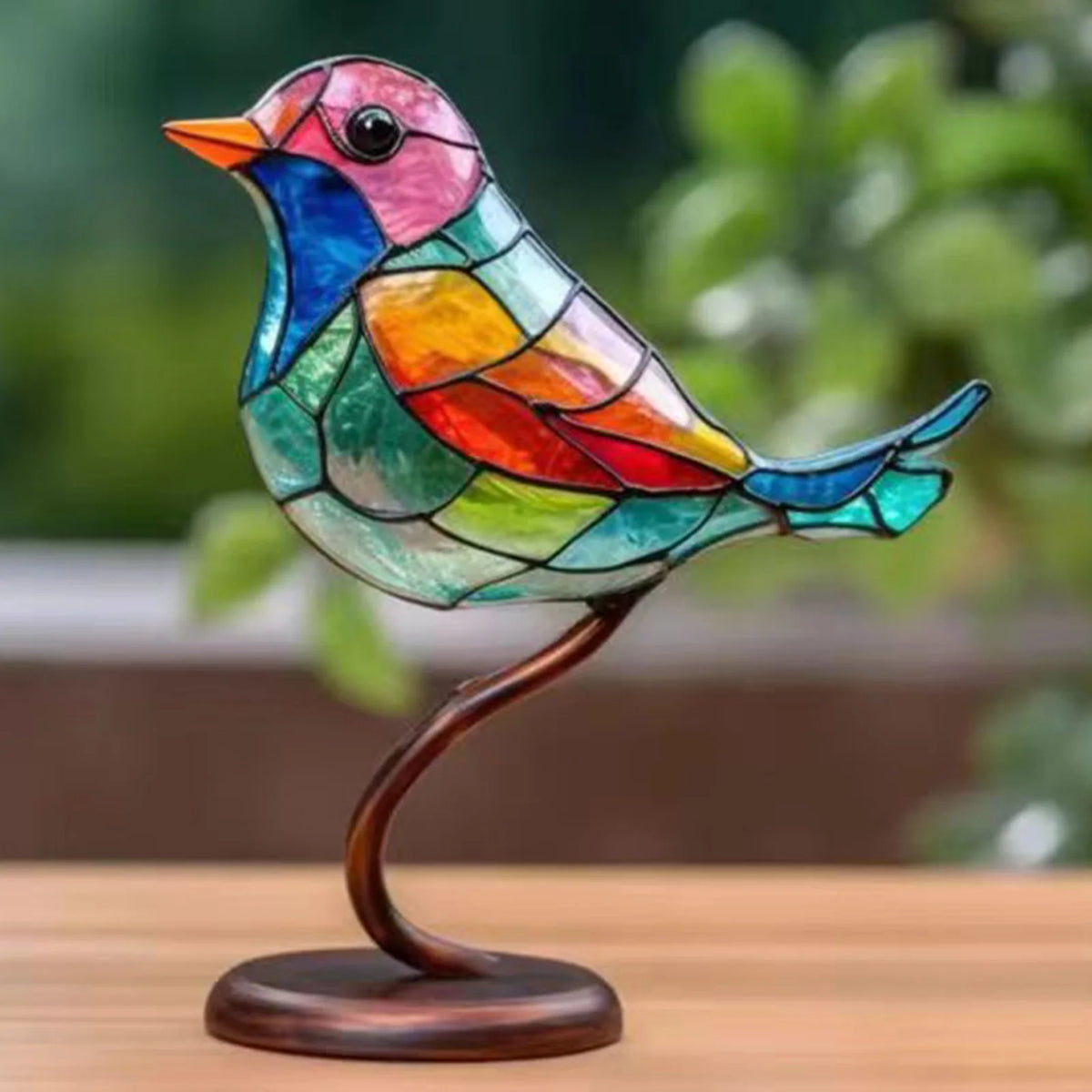 Sculpture oiseaux en acrylique sur branche – décoration artistique élégante pour la maison