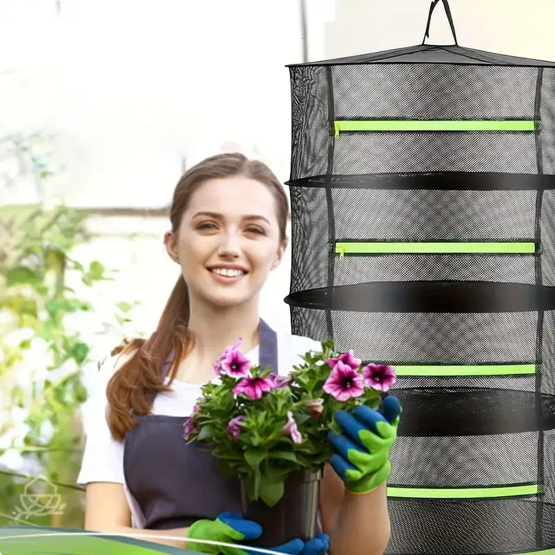 Séchoir suspendu pliable en maille – Filet de séchage multicouche pour fruits, légumes et herbes aromatiques