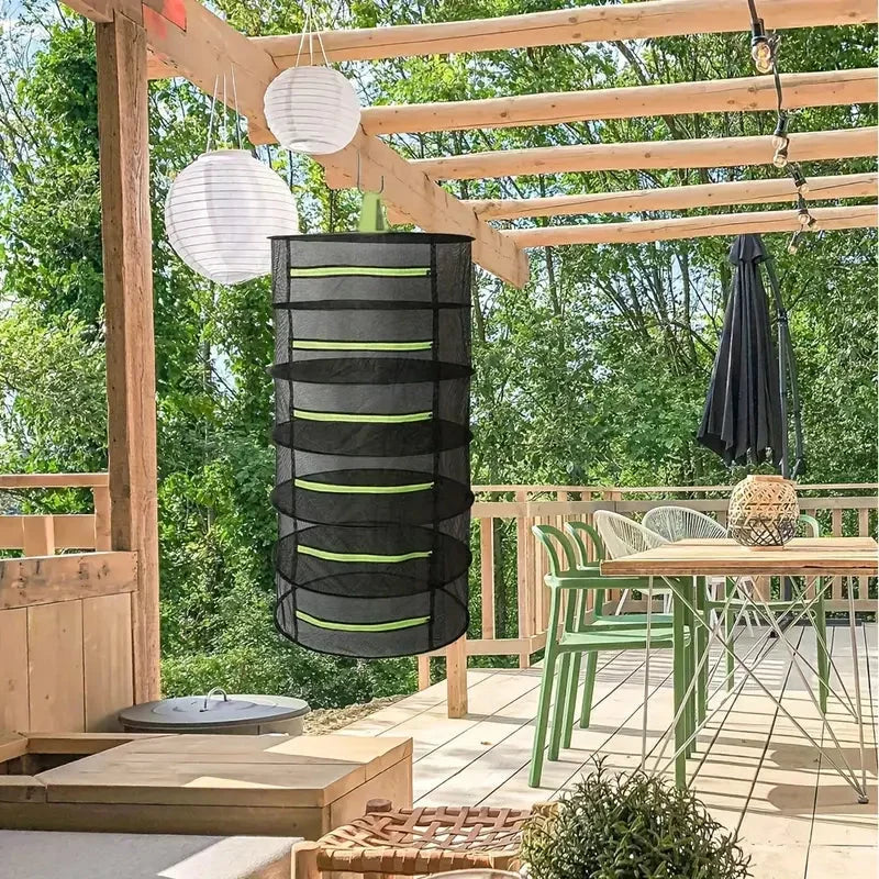 Séchoir suspendu pliable en maille – Filet de séchage multicouche pour fruits, légumes et herbes aromatiques