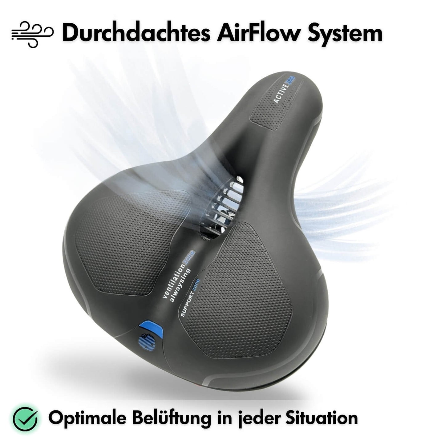 Selle de vélo à mousse mémoire anti-pression | Noir