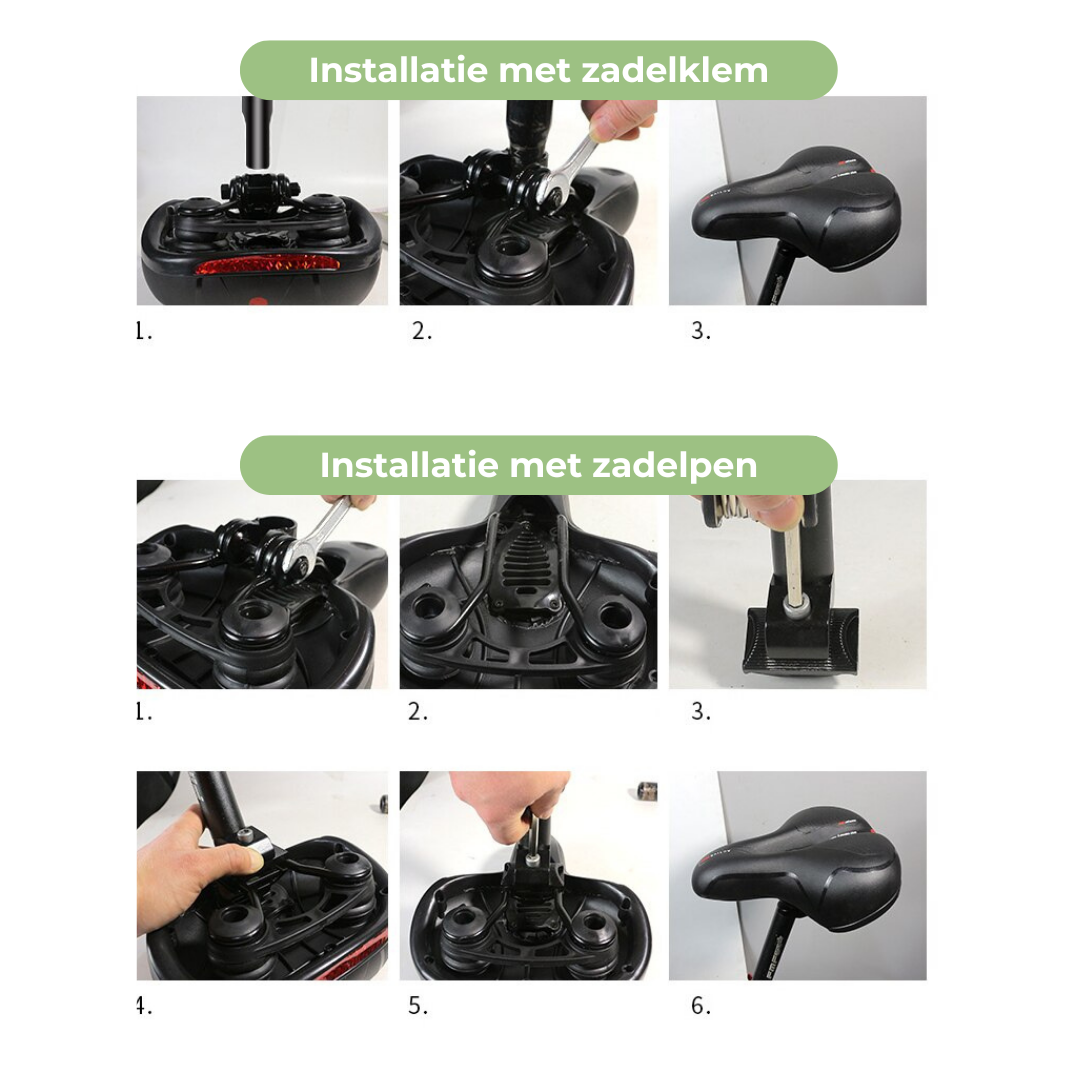 Selle de vélo ergonomique confortable - Ajustement universel
