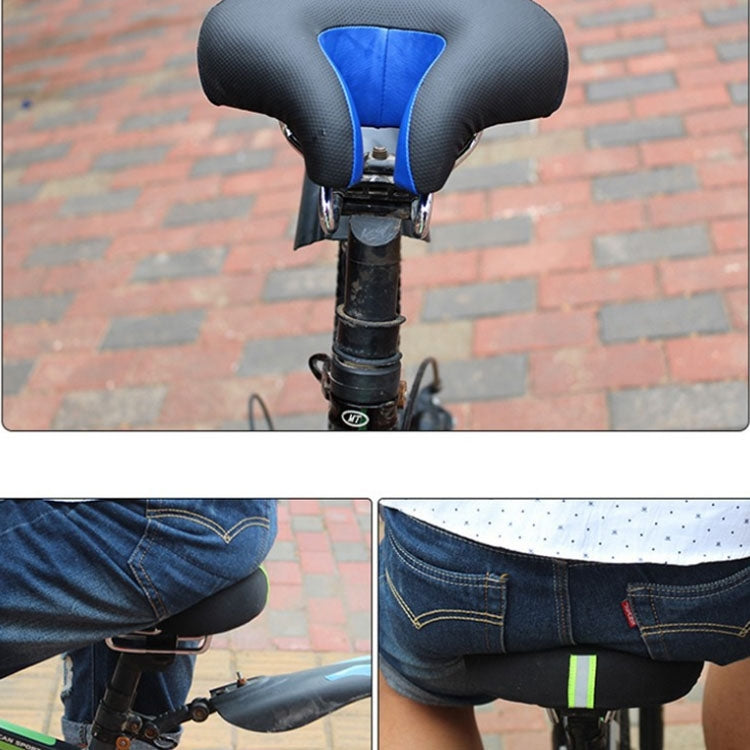 Selle de vélo sans bec pour VTT avec rembourrage épais et souple (Noir)