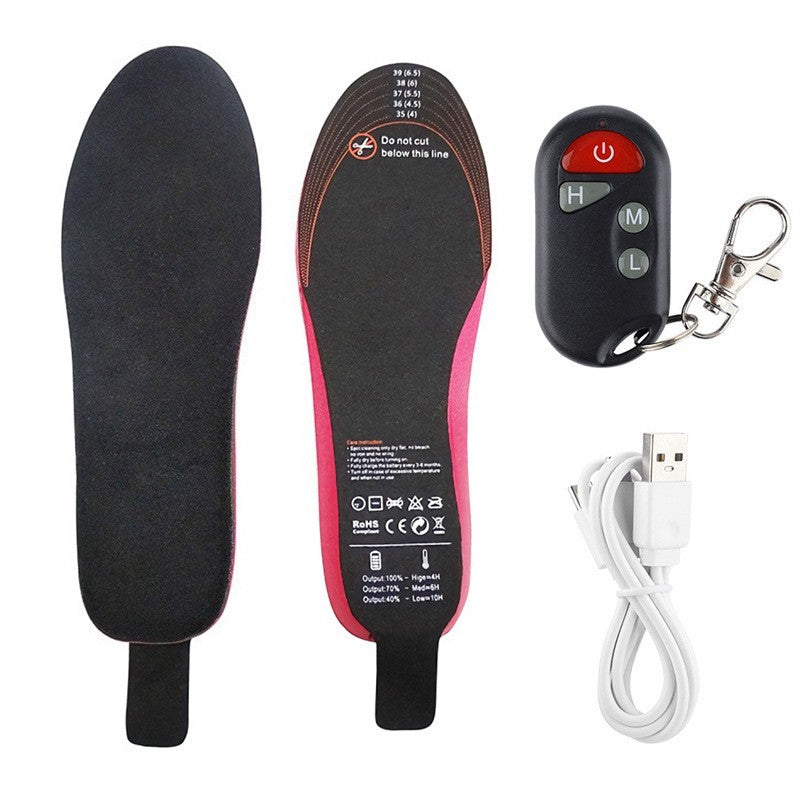 Semelles chauffantes rechargeables et sans fil pour chaussures unisexe