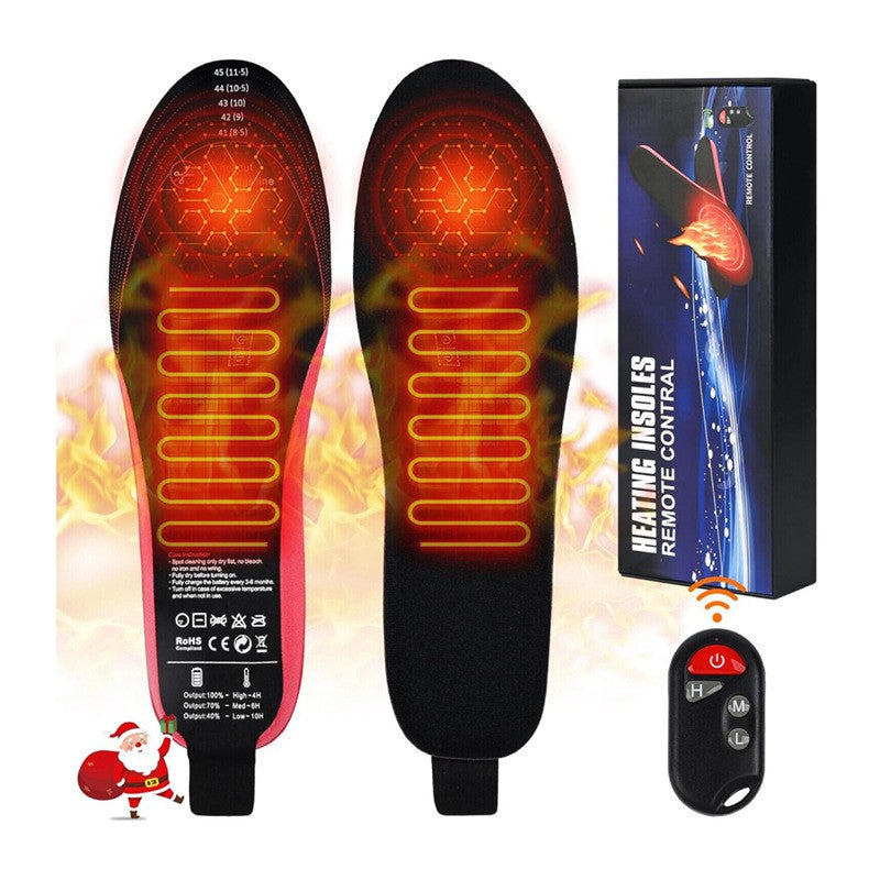 Semelles chauffantes rechargeables et sans fil pour chaussures unisexe
