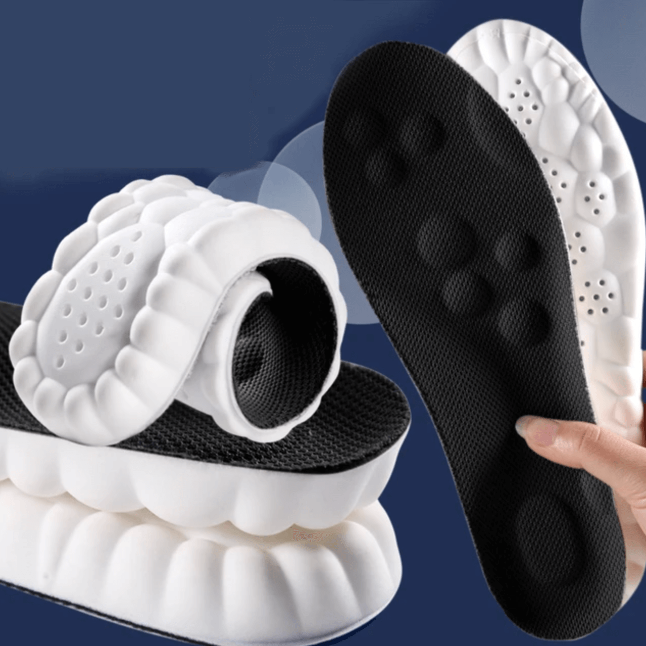 Semelles ergonomiques d'amortissement des chocs pour chaussures de course