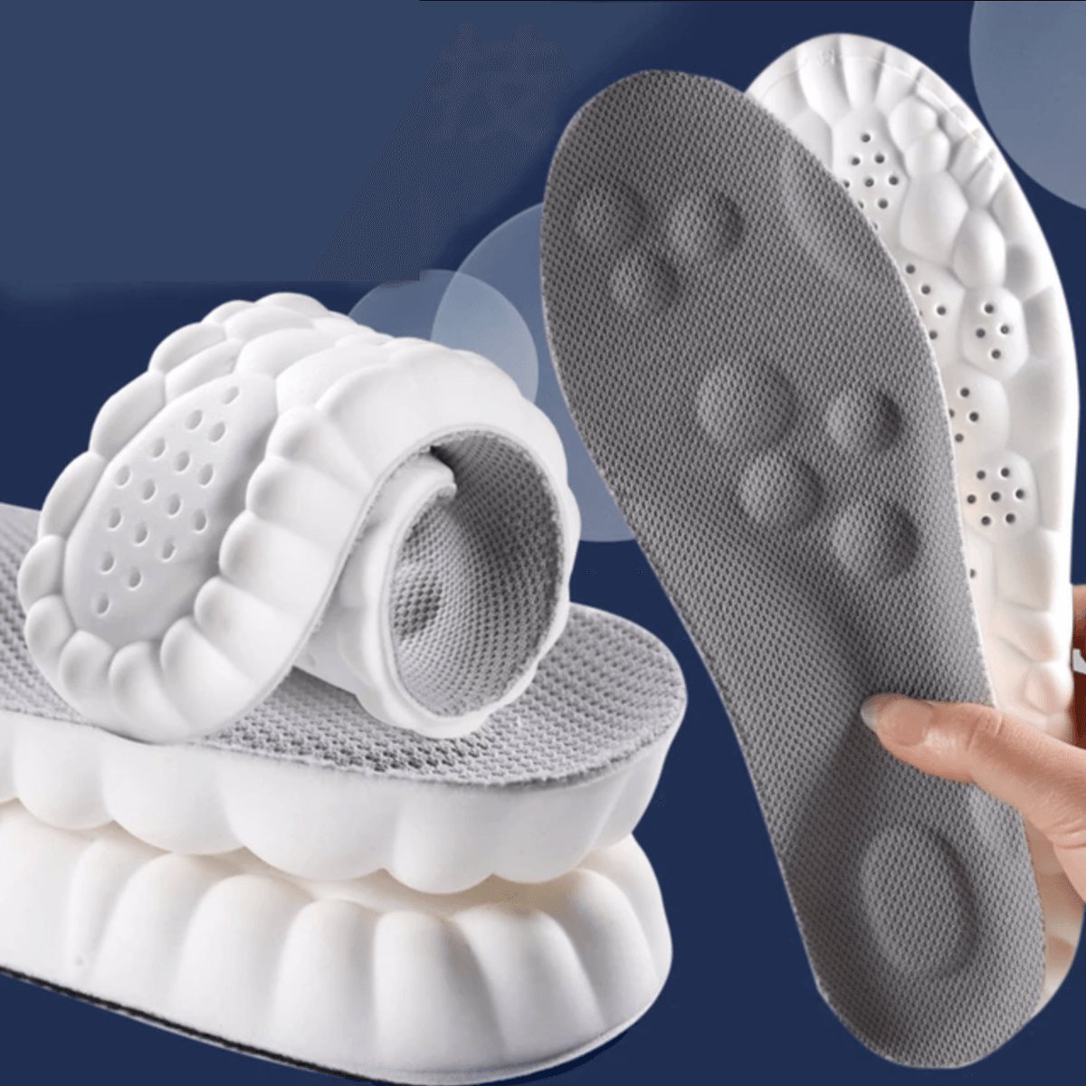 Semelles ergonomiques d'amortissement des chocs pour chaussures de course