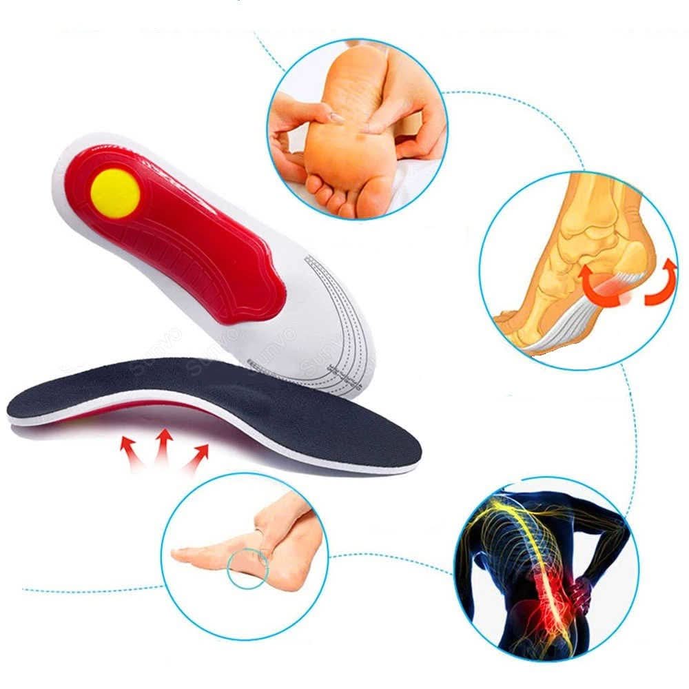 Semelles orthopédiques 3D pour chaussures contre la douleur des pieds et les pieds plats