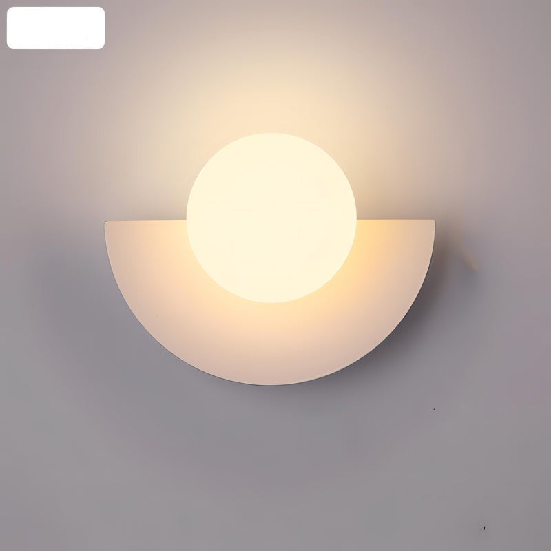 Semi-Circular Wall Lamp in Scandinavian Style Minimalism and Warm Light