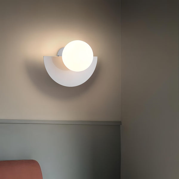 Semi-Circular Wall Lamp in Scandinavian Style Minimalism and Warm Light