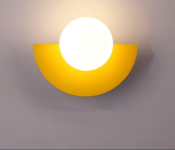 Semi-Circular Wall Lamp in Scandinavian Style Minimalism and Warm Light