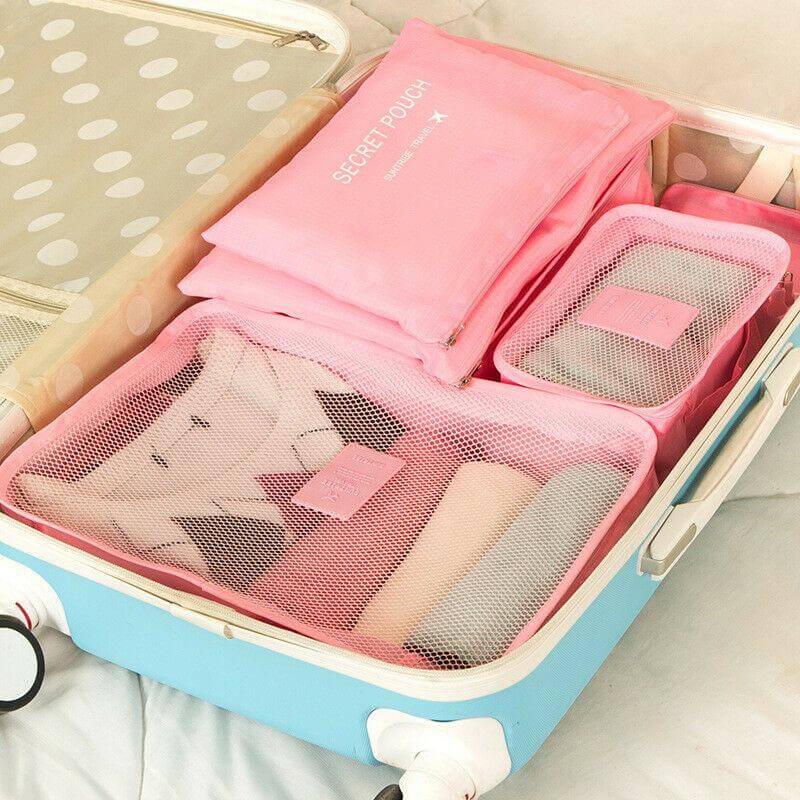 Set d'organisateurs de voyage pour valise (2 pièces) – sacs de rangement gain de place