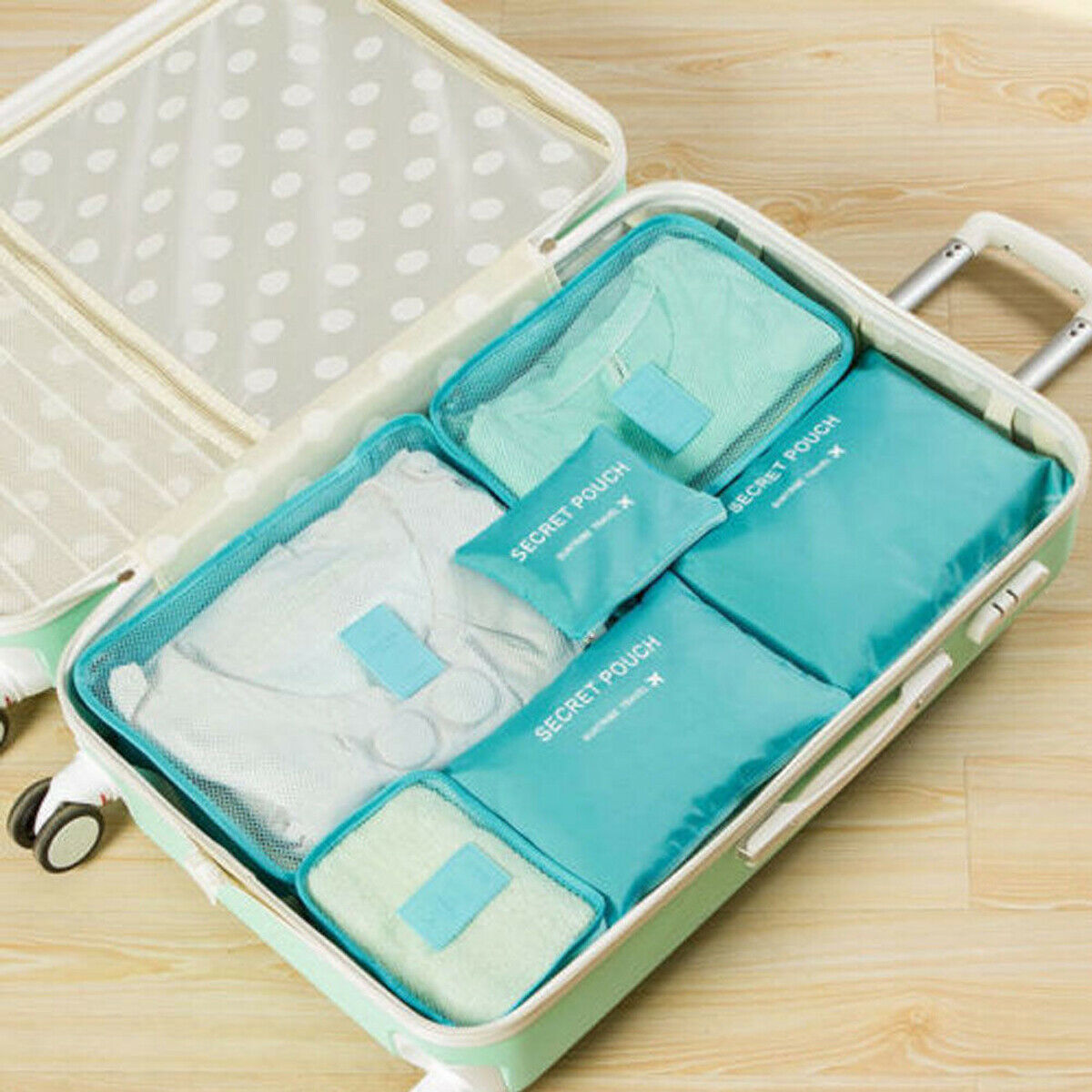 Set d'organisateurs de voyage pour valise (2 pièces) – sacs de rangement gain de place