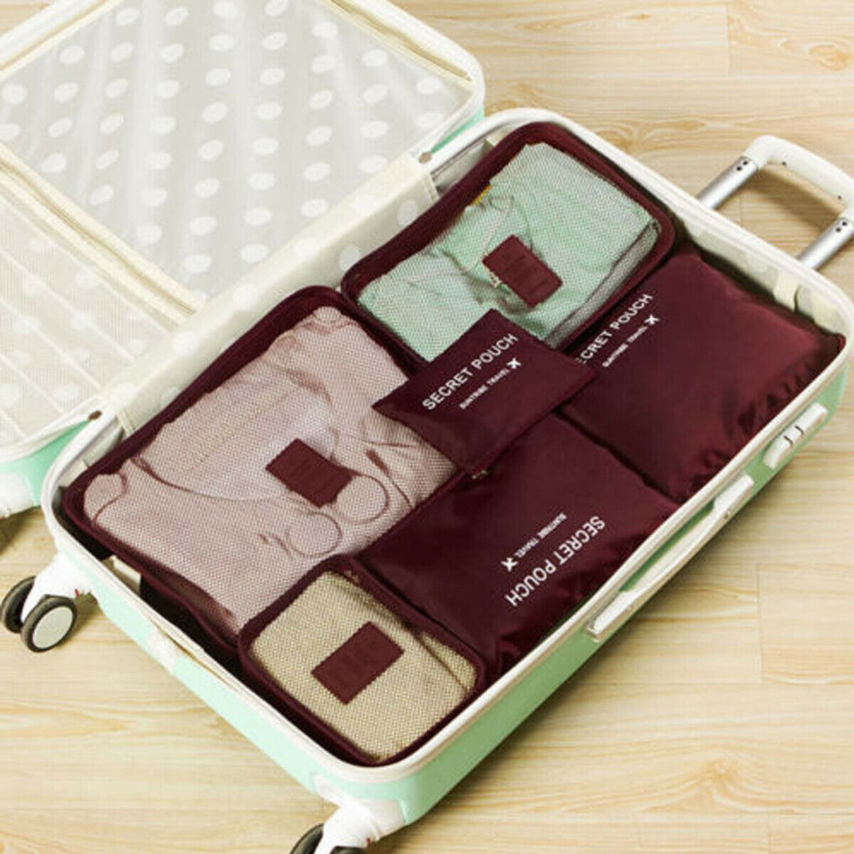 Set d'organisateurs de voyage pour valise (2 pièces) – sacs de rangement gain de place