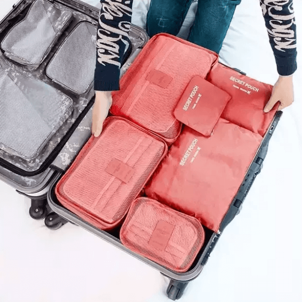 Set d'organisateurs de voyage pour valise (2 pièces) – sacs de rangement gain de place