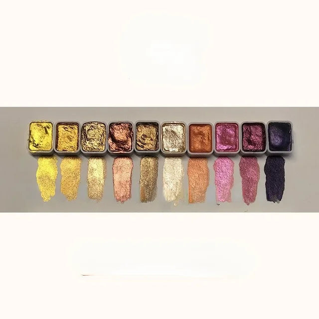 Set de pigments nacrés en poudre - 20 nuances d'aquarelle artistique