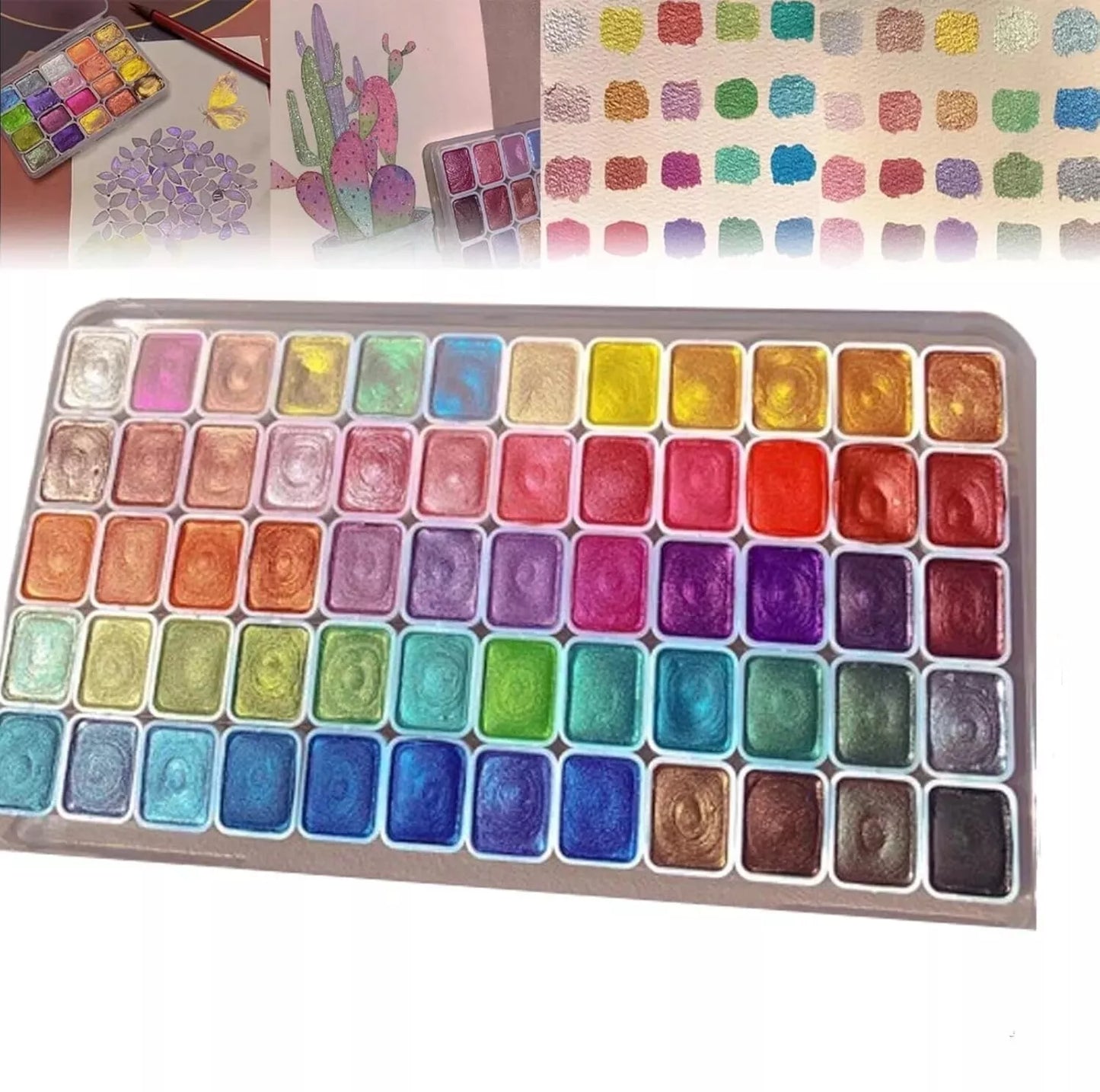 Set de pigments nacrés en poudre - 20 nuances d'aquarelle artistique