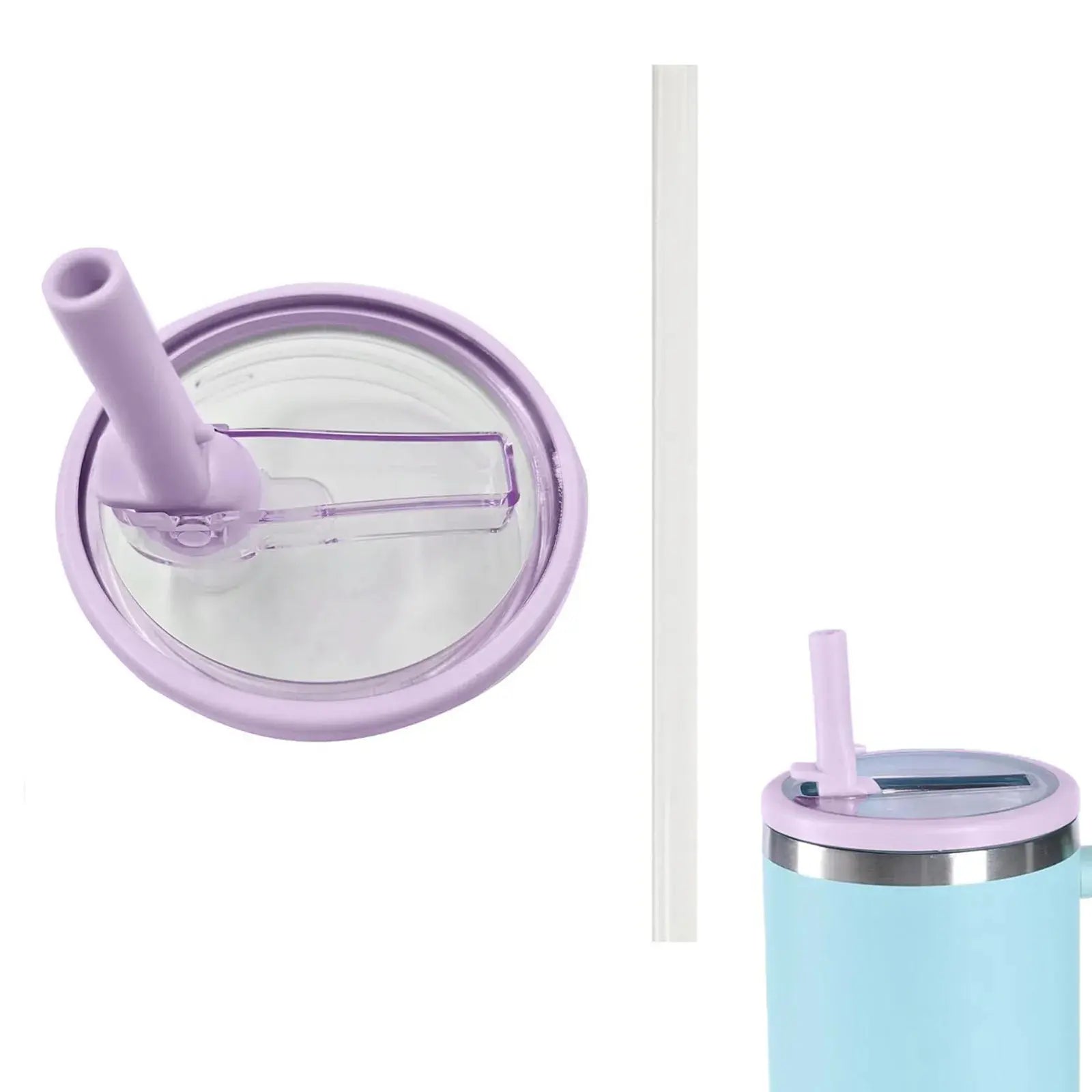 Set of 2 Replacement Lids with Straw for Stanley Cup and Hydro Jug 40 oz