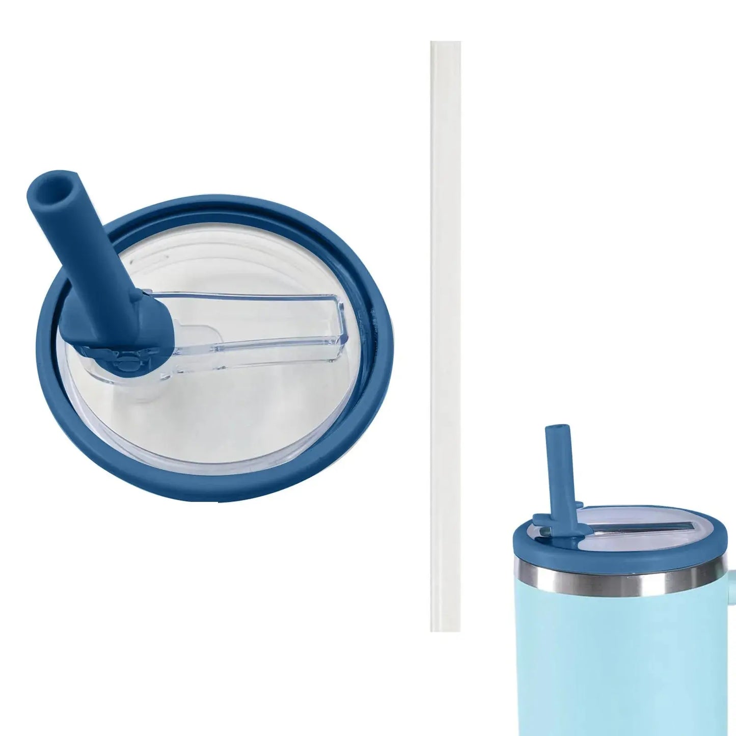 Set of 2 Replacement Lids with Straw for Stanley Cup and Hydro Jug 40 oz