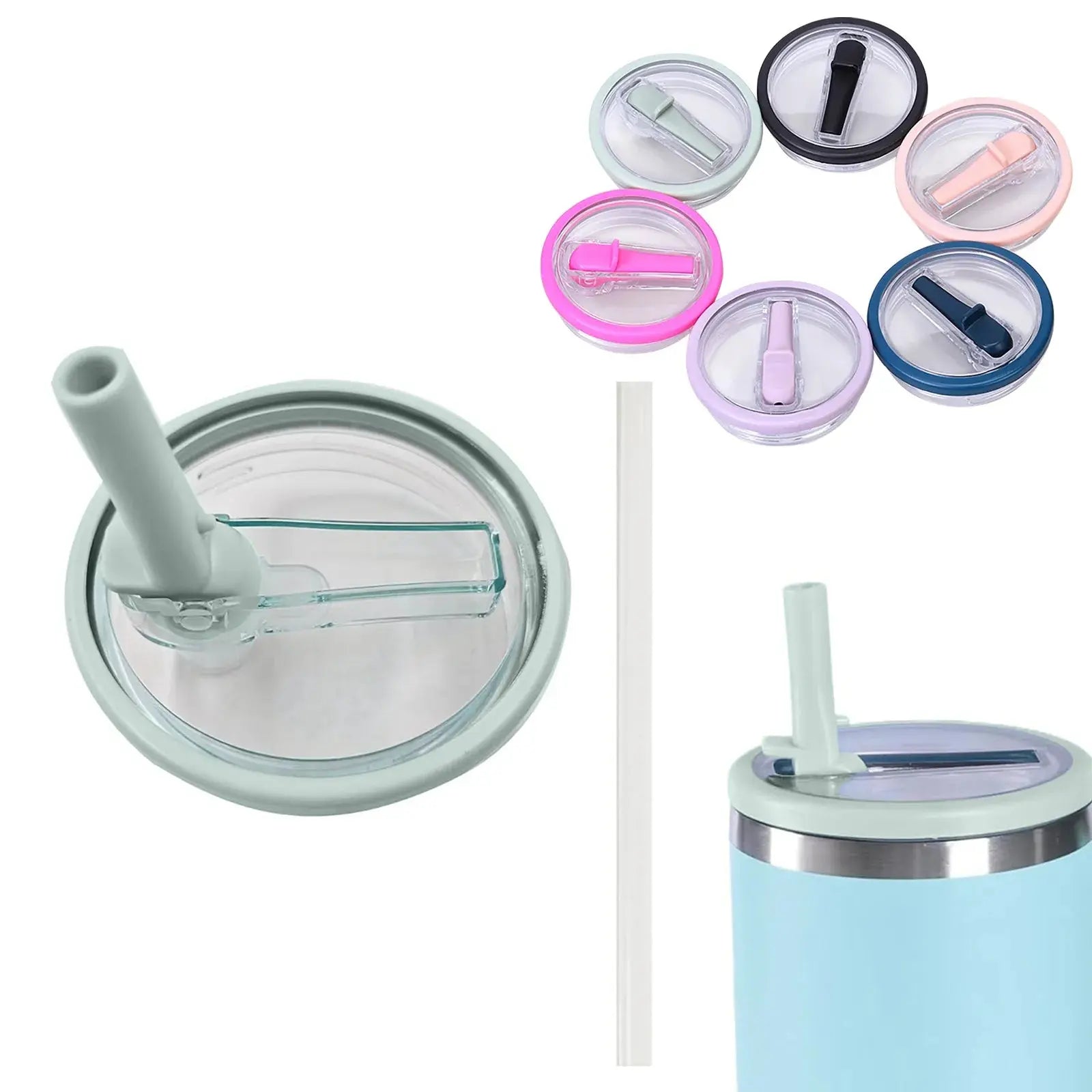 Set of 2 Replacement Lids with Straw for Stanley Cup and Hydro Jug 40 oz