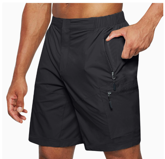Short cargo avec poches à fermeture éclair