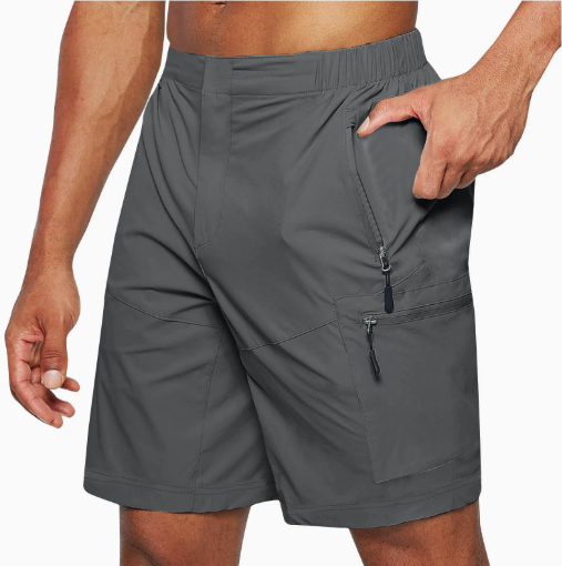 Short cargo avec poches à fermeture éclair